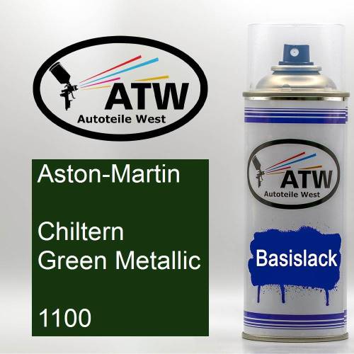 Aston-Martin, Chiltern Green Metallic, 1100: 400ml Sprühdose, von ATW Autoteile West.